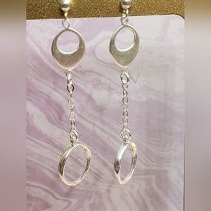 Sterling Loop Dangle Earrings
